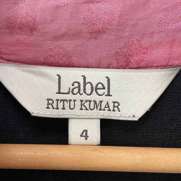 Label Rita Kumar Tunic Dress Size 4 Anthropology Mini Embroidred Pockets - Picture 3 of 10